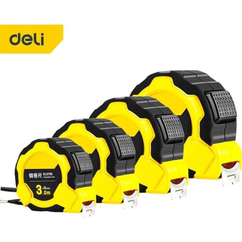DELI 5M System Auto Lock Measurement Tape 7.5M Tape Measure Retractable 3M Measuring Tape Centimeters Measuring Tool
