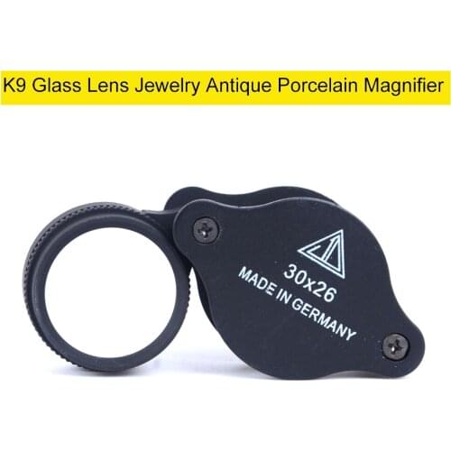 K9 Glass Lens Jewelry Antique Porcelain Magnifier Portable Folding Metal Magnifying Glass Loupe