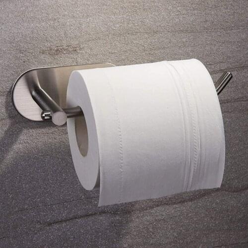 Adhesive Portable Toilet Paper Holder Plastic Waterproof Paper Dispenser for Toilet Bathroom Accessories