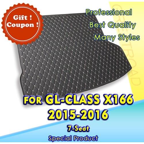 Car trunk mat for Benz GL class X166（Seven seats）2015 2016 cargo liner carpet interior accessories cover