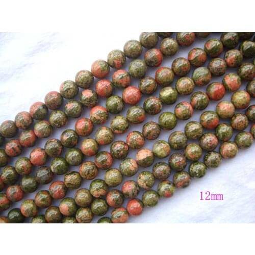 Natural Unakite Round 6mm,8mm,12mm Loose Beads For Jewelry Making DIY Bracelet Necklace Earrings
