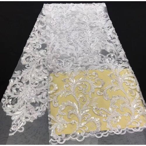 African Lace Fabric Embroidered Nigeria Lace Fabric Bride High Quality French Tulle Lace Fabric Womens Clothes J4049