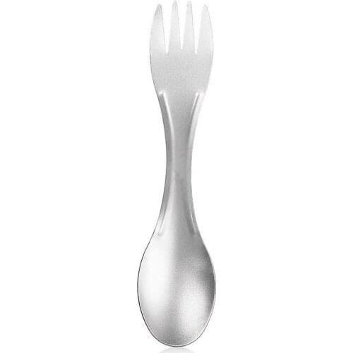 1PC EDC Titanium Dual-use Spoon Light Titanium Alloy Spoon Outdoor Camping Tableware Tourism Portable Tools Accessories