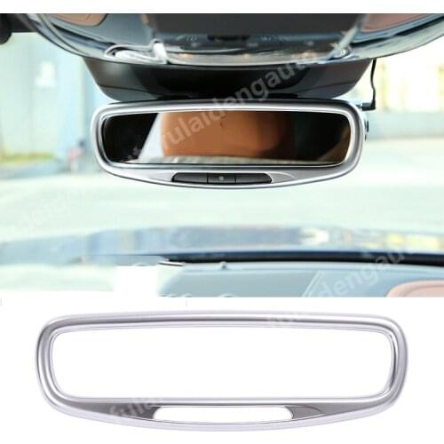 For Maserati Levante 2016-2020 Matte ABS Carbon fiber Interior Rearview Mirror Decor Frame Cover trim Car Accessories