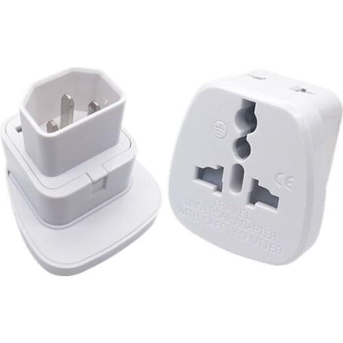 Multifunction 2 in 1 PDU UPS power convert plug IEC320 C14 desktop Universal adapter socket plug with safety door 10A White