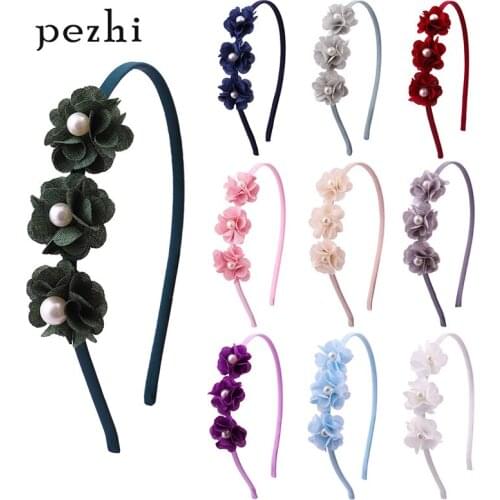 New jewelry European and American childrens hair accessories headdress small flower pearl headband