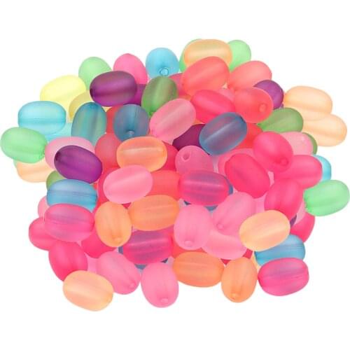 300x Oval Beads 10mm Jewelry Making Bracelet Loose Bead Craft Project Charms