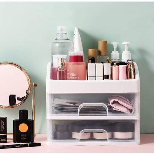 Cosmetic Storage Shelf Multi-level Makeup Organizers Plastic Storage Holders Racks Desktop Sundries Multifunction Organizer Box