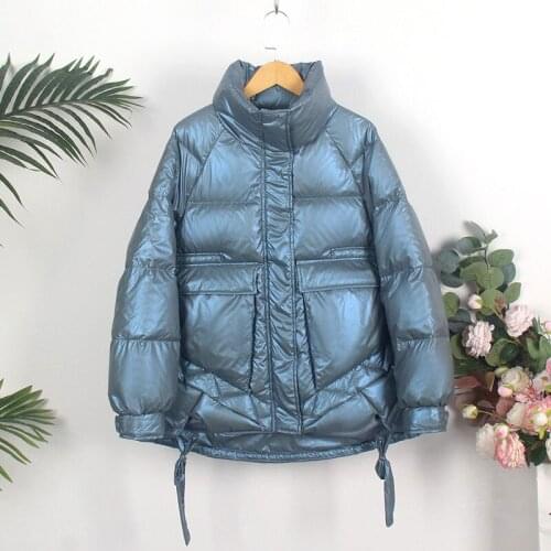 Down Coat Winter Women 2021 Fashion Women Clothes Warm 90% White Duck Down Jacket Long sleeve Short Women Jackets