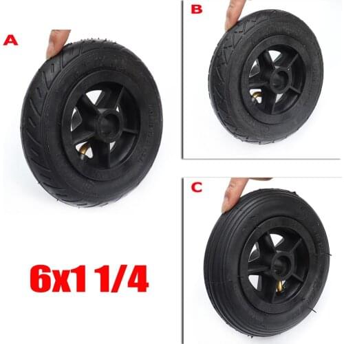 Motorcycle 6x1 1/4 Tyre 150MM Scooter Wheel with Plastic Hub Tube For Electric Wheel Scooter 6 Inch Pneumatic Tire