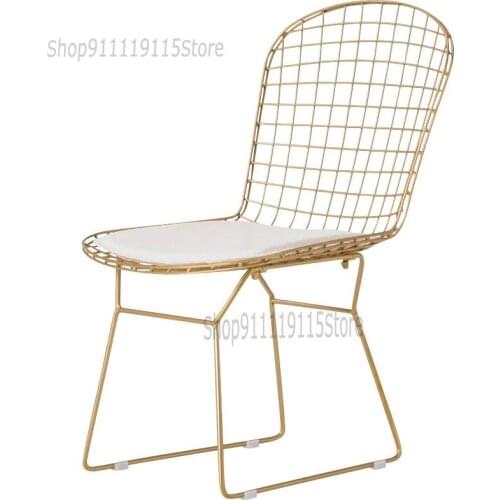 Nordic Iron Mesh Chair Creative Dining Chair Simple Negotiation Chair