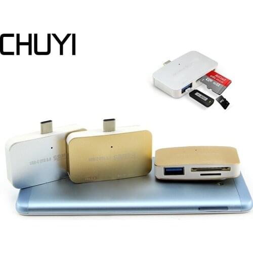 Super Mini USB 3.0 Type C HUB USB-C To OTG USB3.0 Splitter With TF SD Card Reader Adapter For PC Computer Samsung Accessories