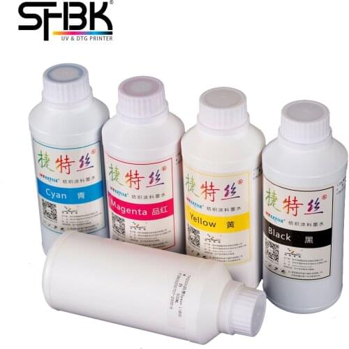 Textile ink 500ml A3 A4 UV&DTG printer ink T-shirt clothes canvas cotton linen textile ink printing pretreatment liquid