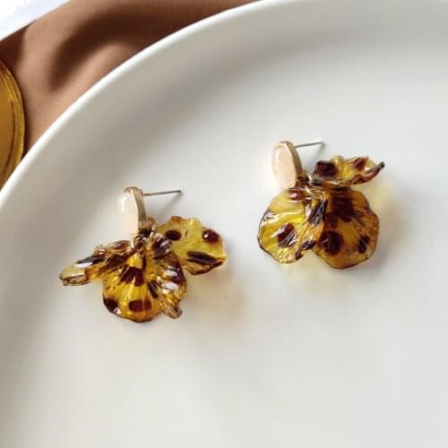 In 2021 Hyperbole South Korea Fashion Retro Classic Earring Tassels Eardrop Temperament Petals Bohemia Women Stud Earrings