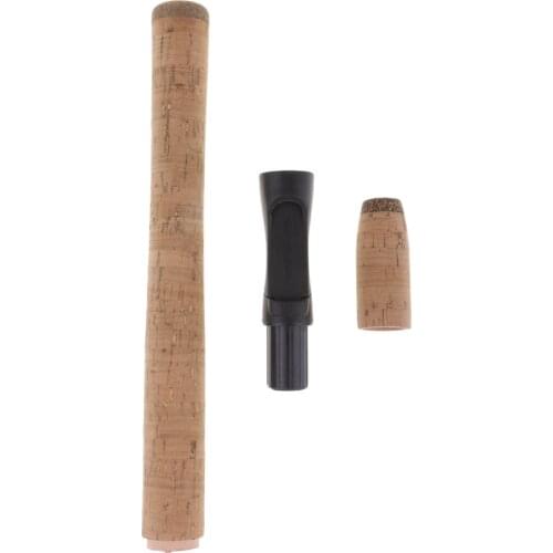 1 Set Universal Fishing Rod Cork Grip Handle and Reel Seat Kit for DIY Spinning or Casting Rod Building Replacement Part