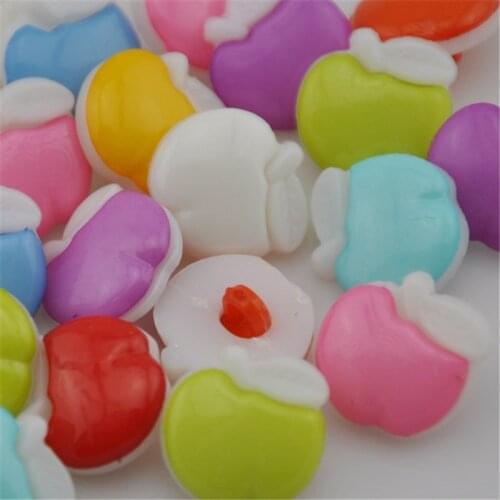 100pcs New! Fruit Plastic Notions Accessories DIY Crafts Backhole Sewing Scrapbooking Buttons PT54
