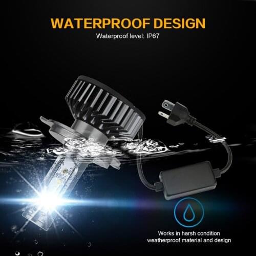 2PCS Running Lights H7 Led Canbus Lights For Car H4 H11 H1 H3 Led Headlight For Auto Fog Lights 100W 12000LM ZES 1860 Chips Bulb