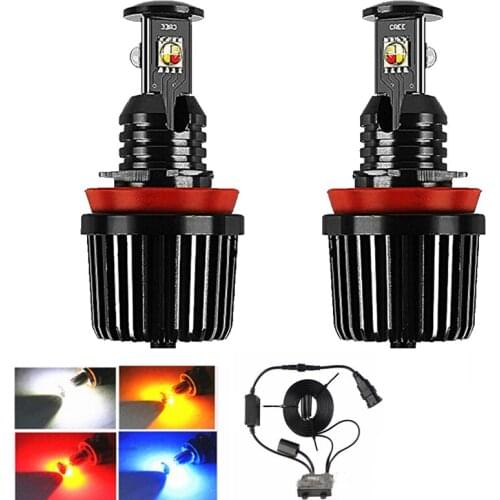 2pcs RGB Angle Eyes Wifi Mutil color LED Marker Halo Ring Light Bulb for BMW E60 X5 E70 X6 E71 E90 E91 E92 M3 E89 E82 E87