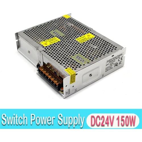 24V DC Power Supply DC24V 6.3A 150W LED Driver Transformers 220V 110V AC-DC Switch Powers Source for CCTV camera Stpper CNC