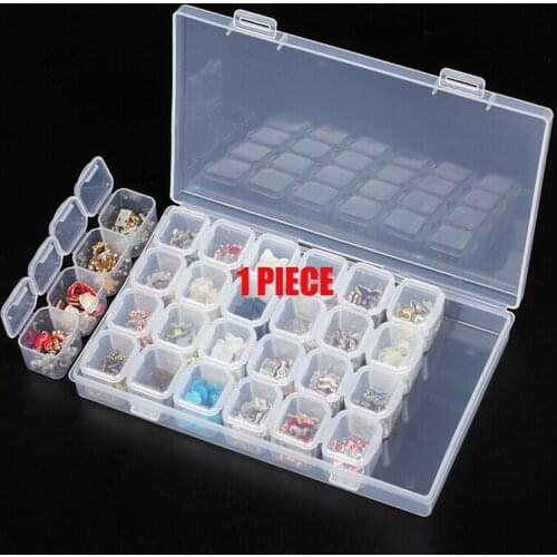 28/ 8 Slots Diamond Embroidery Painting accessories boxes Case Cross Stitch Tool Plastic Storage Box Nail Rhinestone Hold YI GT