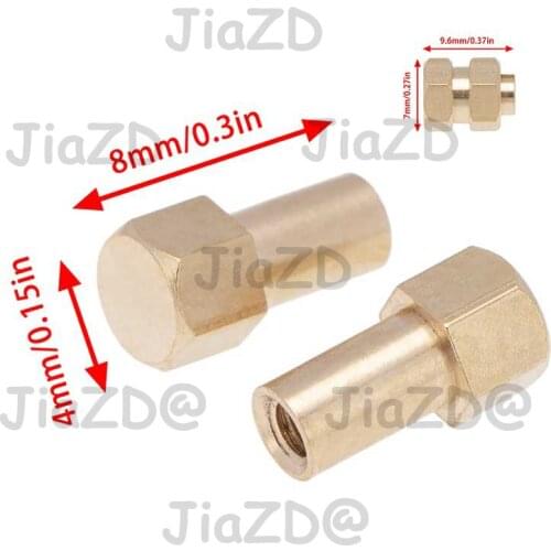 4Pcs 4mm Widen Brass Wheel Hex Extended Adapter Upgrade Parts for 1/24 RC Crawler Axial SCX24 90081 AXI00002 Accessories