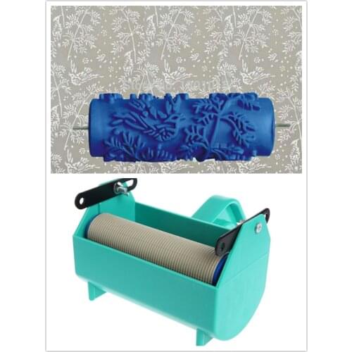 5" Brayer Pattern Paint Roller Decorative Texture Roller with Monochromatic Paint Sprayer, 5 Inch Embossed Plastic Handle 002Y