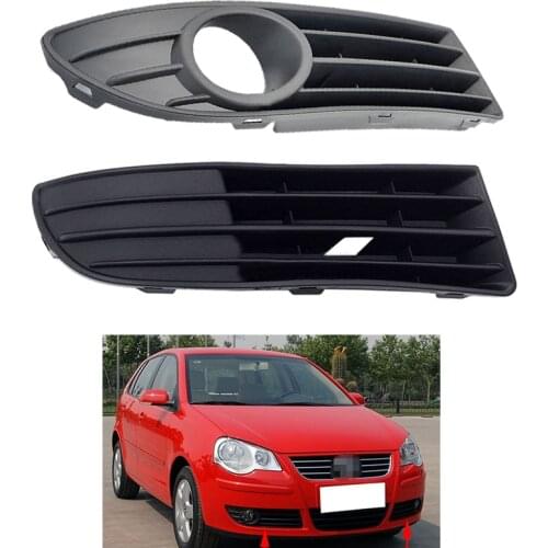 Auto Front Left Right Bumper Fog Light Lamp Grill for VW Polo 2006 2007 2008 2009 6Q0853665 6Q0853666