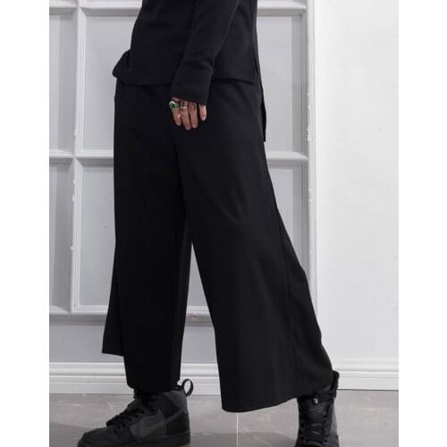 New wide leg pants Straight Leg Pants Capris mens pants casual pants