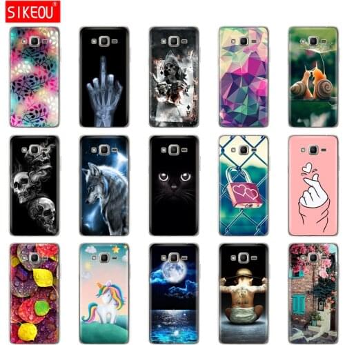 TPU Case For Samsung Galaxy J2 Prime G532 SM-G532F 5 inch Case Soft Silicone Cover For Samsung J2 Prime Case Cat flower