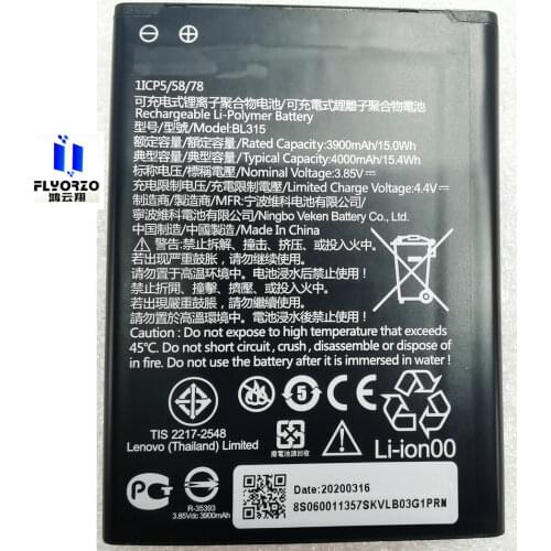 Brand new high quality 3900mAh/4000mAh BL315 Battery For Lenovo A7 Mobile Phone