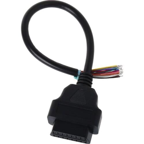 OBD2 16Pin Female Extension Opening Cable Car Diagnostic Interface Connector Car 23GC