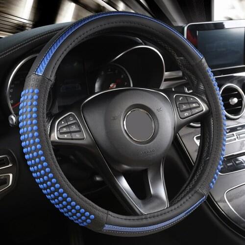 ZHOUSHENGLEE Leather Car Steering Wheel Cover For Skoda all models fabia octavia rapid superb kodiaq yeti car styling auto
