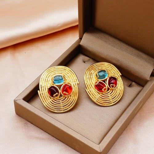 Trendy Jewellery Crystal earrings 2021 Fashion Long Drop Dangle Earring For Women Big Earrings Costume Wedding Party Gift