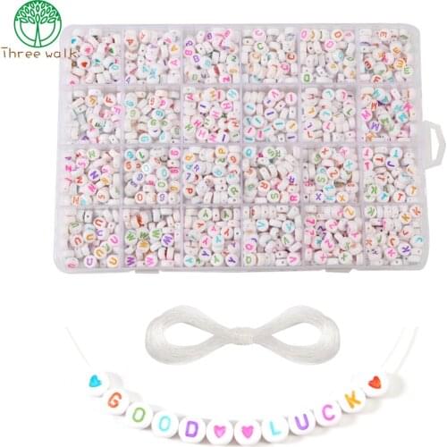 Best Gift Mixed Color 1200PCS DIY Acrylic Beads set Accessories for Necklace&Bracelet Girl Developmental Toys Kids Beads Kits