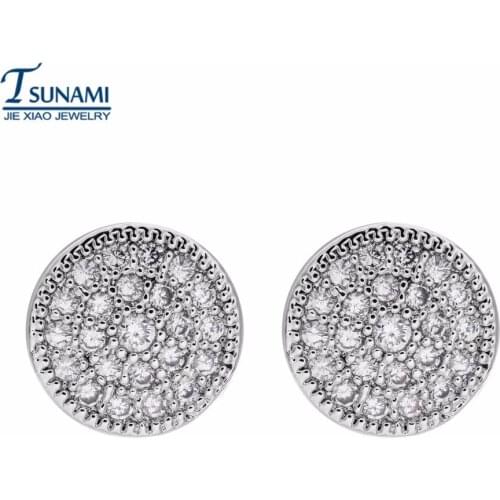 New fashion south Korean round miniature set of zircon earrings Suitable for all kinds of female communication jewelry ER-081