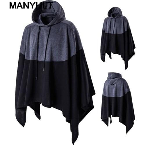 New Men 2021 Unisex Hoodies Hooded Coat Male Hip Hop Mantle Sweatshirts Hoodies Long Sleeves Cloak Jacket Oversized Outwear 5XL
