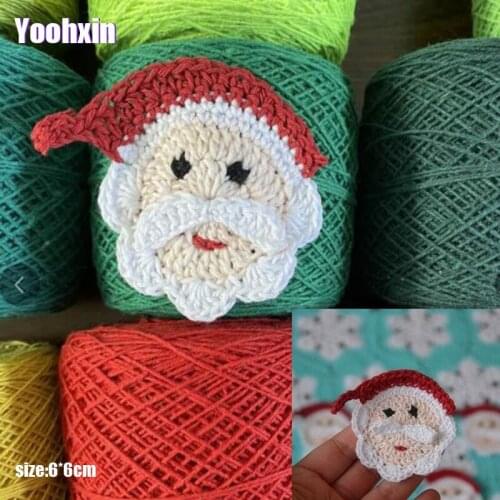 NEW Handmade lace cotton crochet table place mat placemat pad Santa Claus coaster kitchen doily Christmas gift