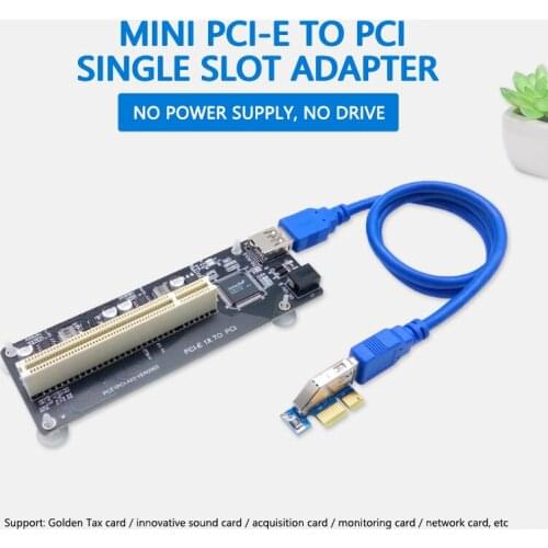 PCIE To PCI Conversion Card ASM1083 USB 3.0 To 15Pin SATA Interface Mini PCI-E To PCI Single Slot Adapter 2021 new
