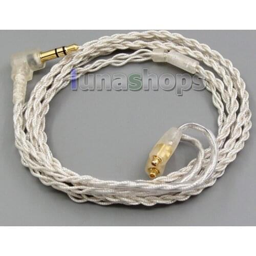 With Earphone Hook Silver Foil PU Skin Cable For Westone W40 W50 W60 UM10 UM20 Pro LN005317