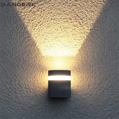 Modern Outdoor LED Wall Lamp 6W 12W Porch Light Waterproof Spotlight Sconce Wall Lights Garden Balcony Home Aluminum Lighting