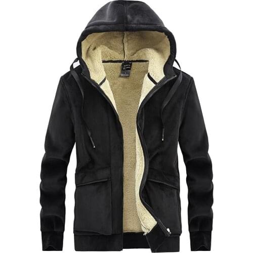 Plus SIze 7XL 8XL Winter Men Hoodies Thick Warm Fleece Zipper Sportwear Men Hoodies Jacket Coats Male Streetwear Sweatshirts Men