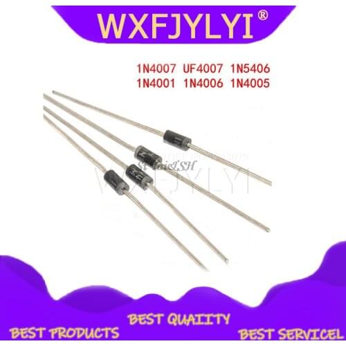 100PCS 1N4007 1N5819 1N4001 UF4007 FR107 FR157 FR207 1N4004 1N4937 HER107 RL207 1N5817 1N5399 DO-41 Rectifier Diode