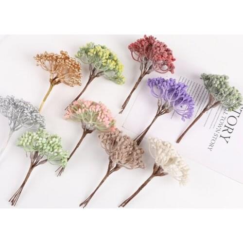 6 pieces Artificial plants Wedding pretty Christmas decorations for home DIY Bonsai Potted plants Decorations Flower arrangement