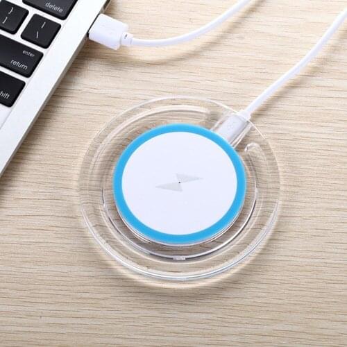 Qi Wireless Charger For iPhone X 8 Plus Crystal Wireless Charging for Samsung Galaxy S8 S9 S7 Edge Qi USB Wireless Charger Pad