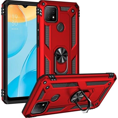 With Finger Ring Anti-scratch Hard PC+ TPU Case for OPPO Realme C21 A15 A52 A53 A54 A72 A74 A94 F19 Pro Phone Bag