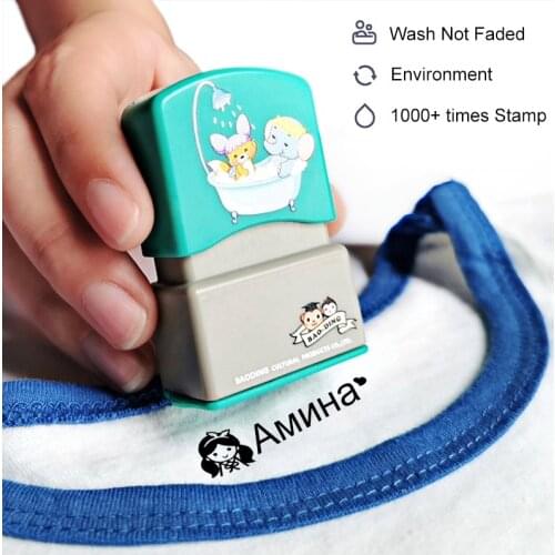 Cute Cartoon Childrens Seal Baby Student Clothes Chapter Custom School Uniform Name Word Waterproof Wash not Faded Stamp