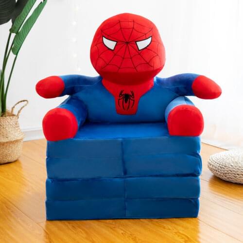 Children Sleeping Bed Foldable Sofa Disney Boys Girls Creative Sofa Nap Bed Stuff Plush Toy Chair Seat Mickey Mouse Stitch Stuff
