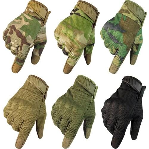 Breatheable Touch Screen Tactical Gloves Airsoft Military Gloves Men Army Forces Antiskid Hiking Bicycle Full Finger Gym Gloves