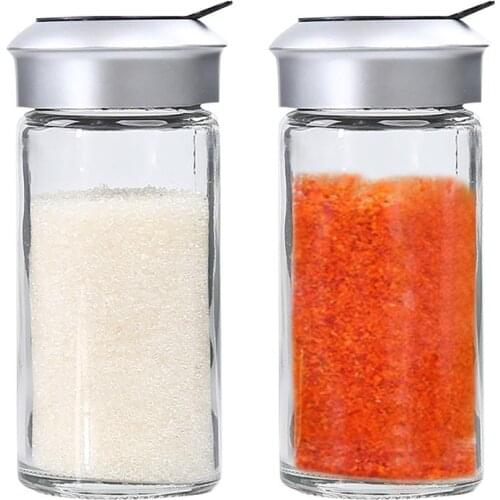 Kapmore 2pcs/set Seasoning Bottle Multi-Purpose Seasoning Container Spice Bottle For Pepper Salt Kitchen Tools For Home