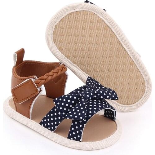 Cute Baby Girl Sandals Summer Baby Shoes Bowknot Soft Sole Infant Toddler Girls Princess Dress Flats First Walker